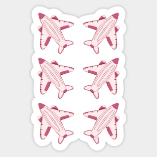 Pink modern planes | Cabin Crew Series Sticker